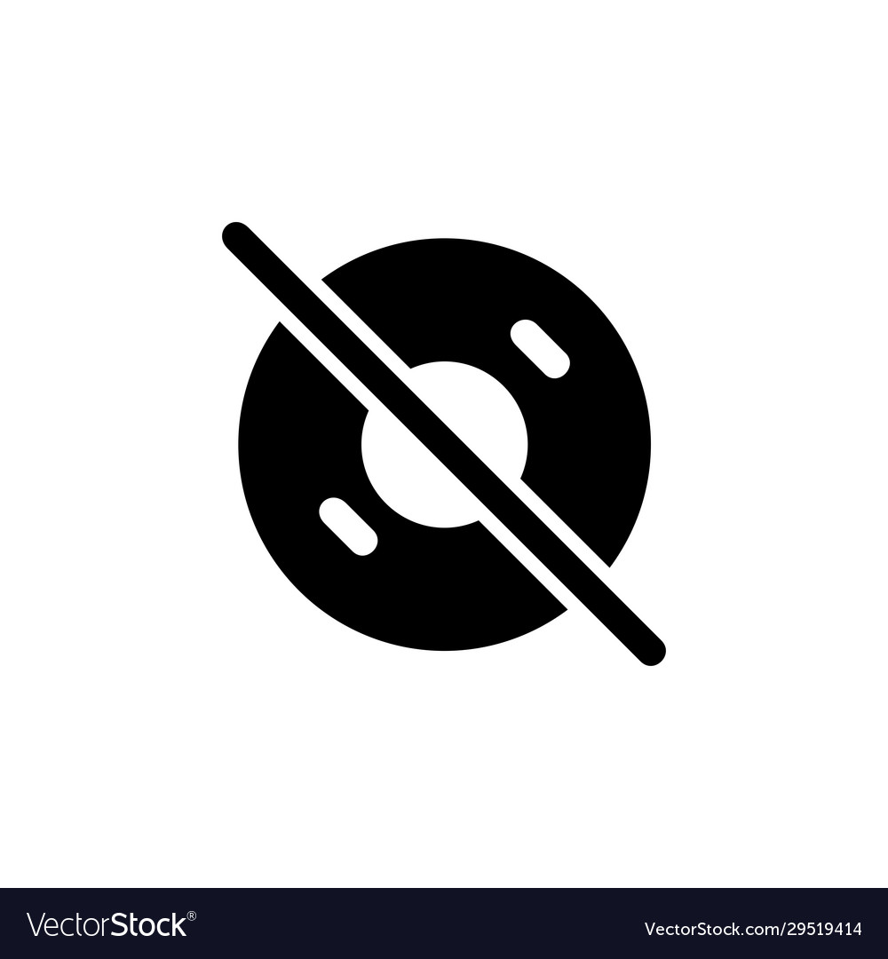 Disable disc icon perfect for application web Vector Image Disable disc icon perfect for application web
