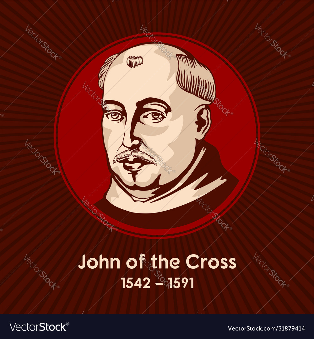 John cross carmelite friar and priest Royalty Free Vector