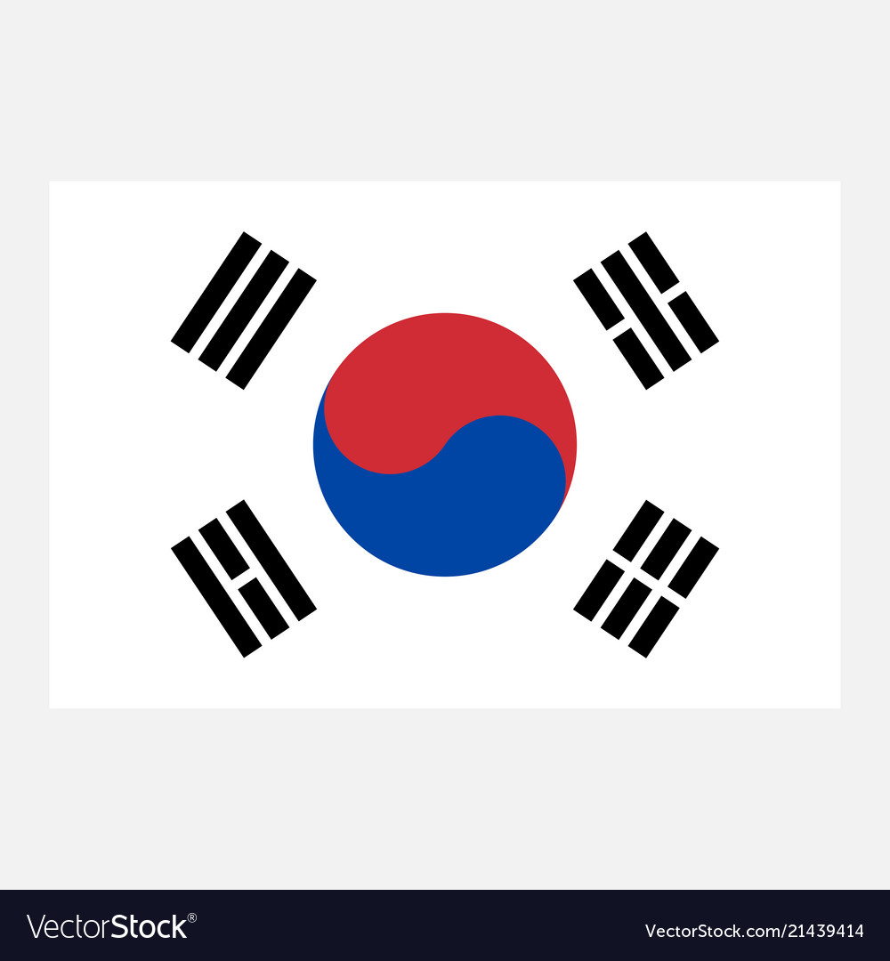 Korean Flag Isolated