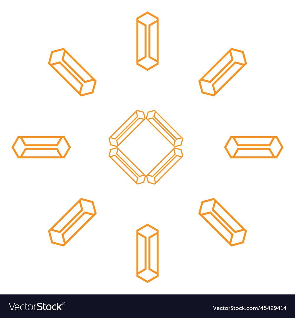 Modern geometric hexagonal shape design