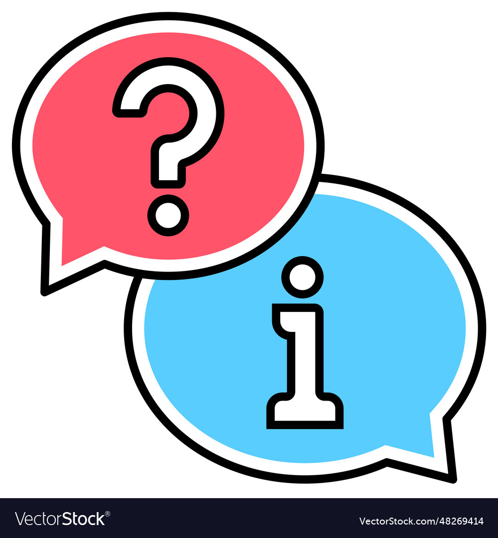 Question mark and exclamation in bubble chat