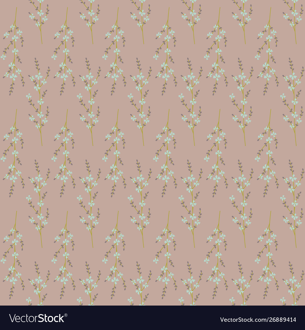 Repeat seamless pattern with small flowers Vector Image Repeat seamless pattern with small flowers