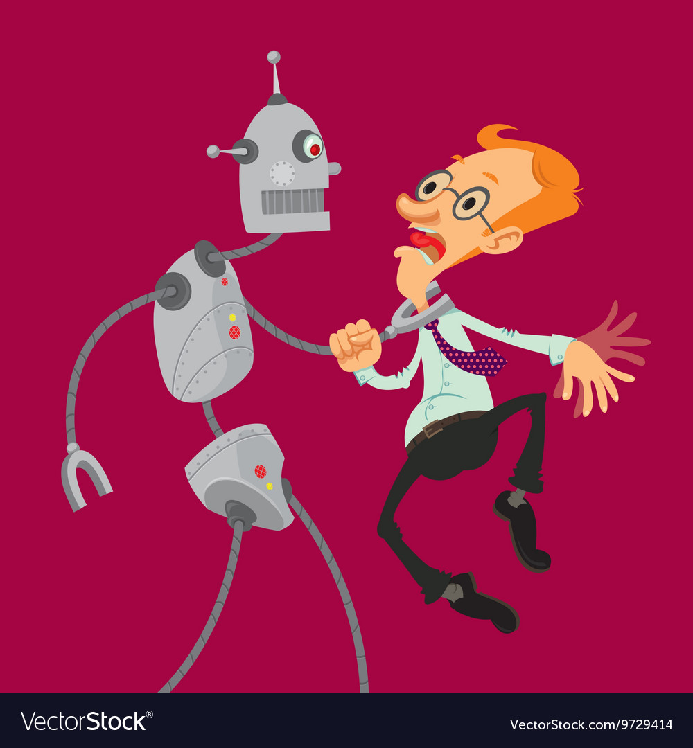 Robot Strangling Man