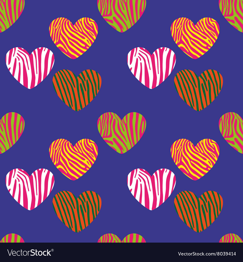 Seamless pattern with heart shapes