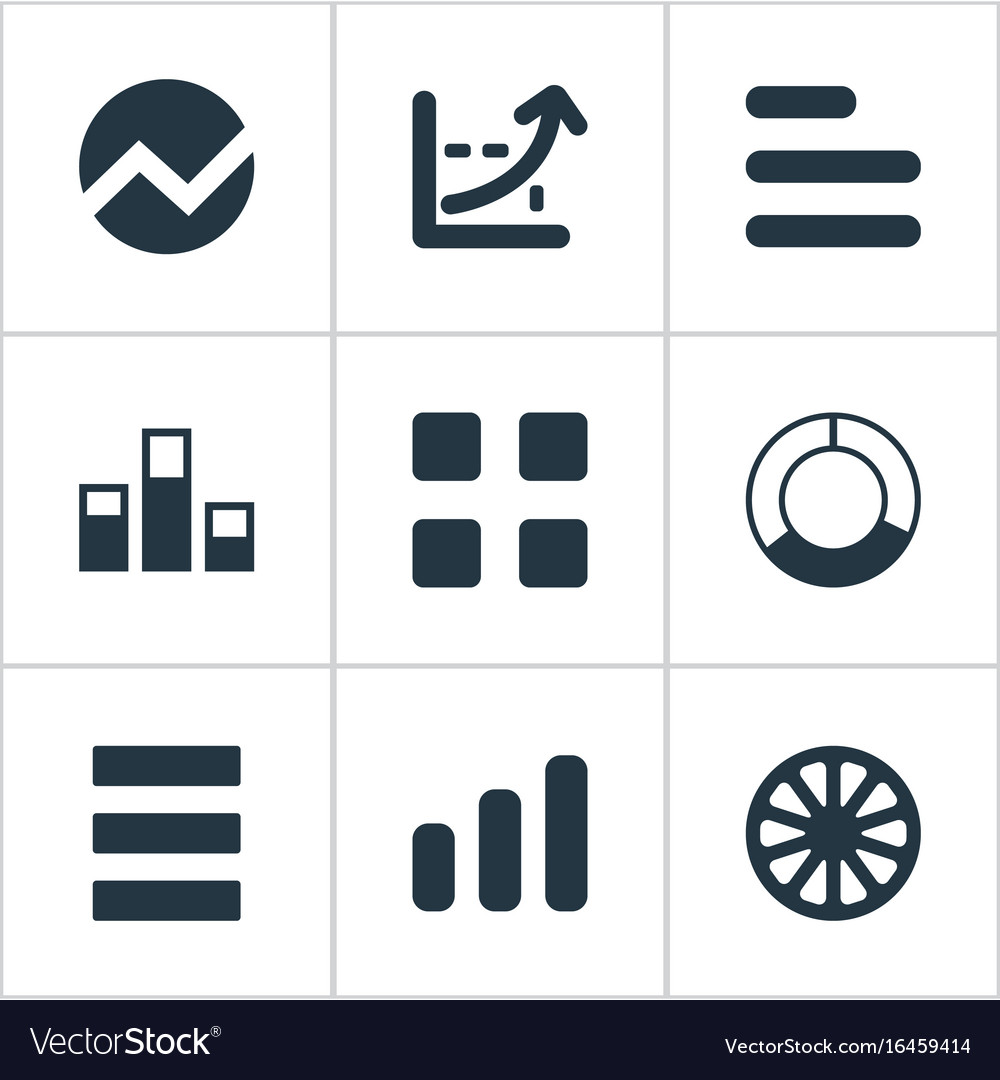 Set of simple icons element