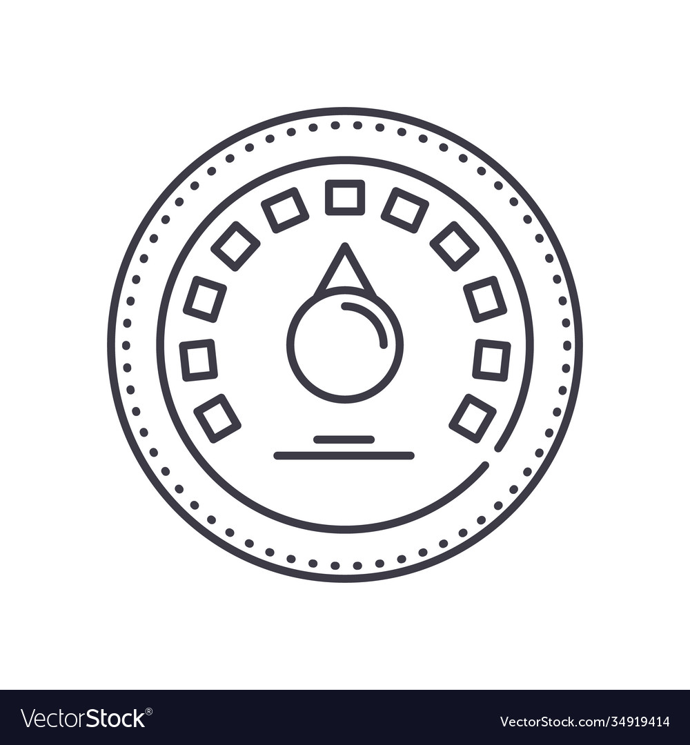 Speedometer image icon linear isolated Vector Image Speedometer image icon linear isolated