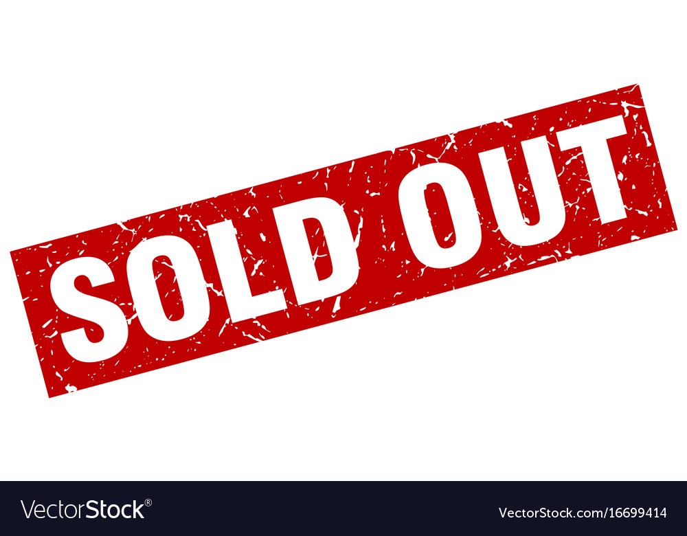 Square grunge red sold out stamp Royalty Free Vector Image