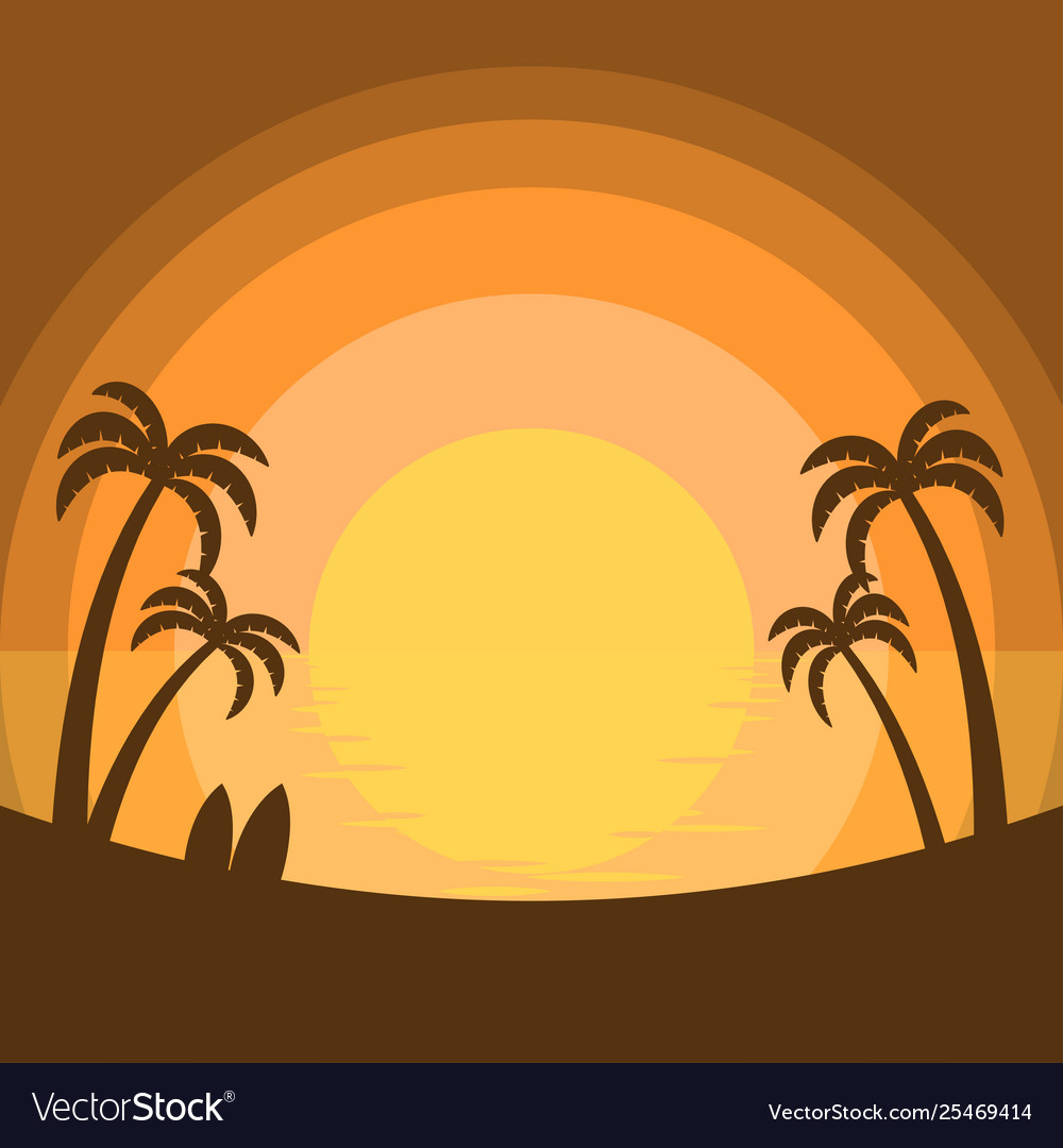 Summer sunset background