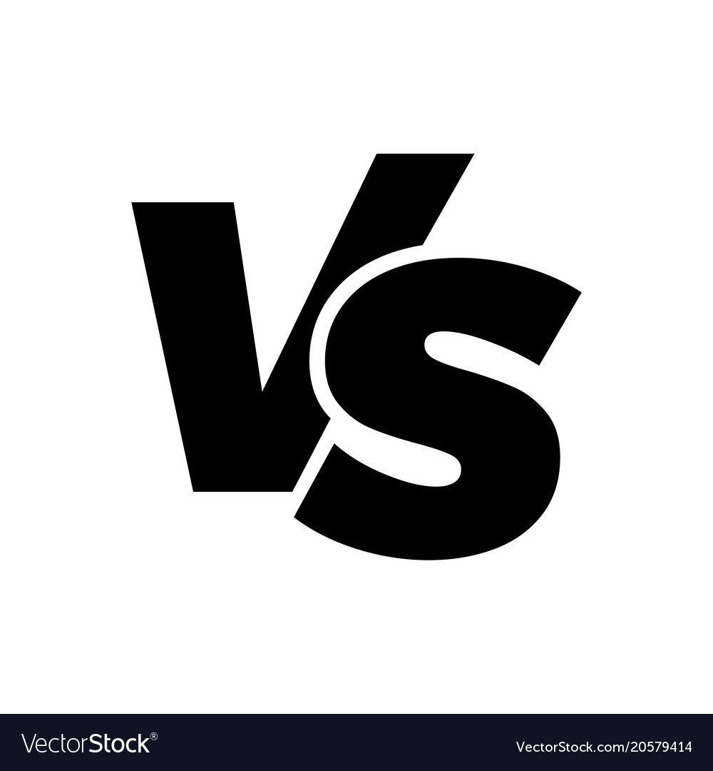 Versus battle template vs Royalty Free Vector Image