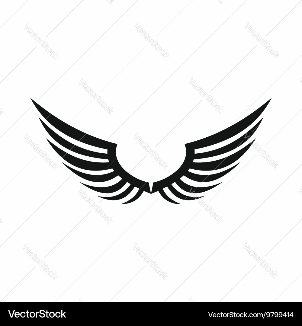 Wing icon simple style Royalty Free Vector Image