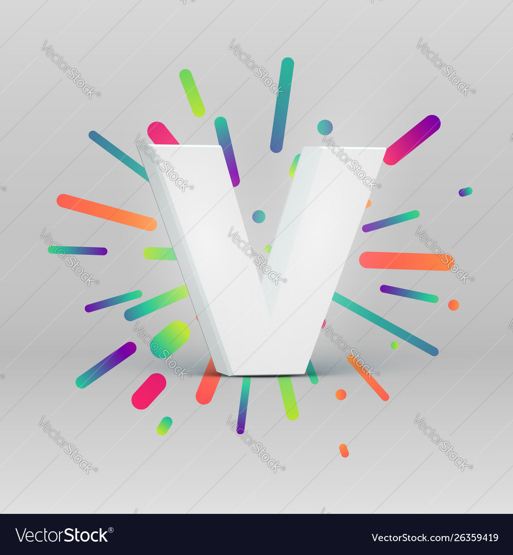 3d character from a fontset with colorful vector image 3d character from a fontset with colorful