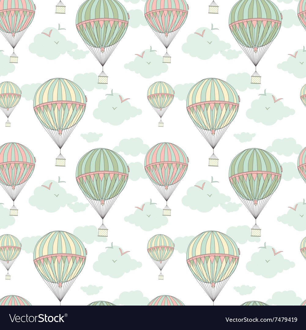 Background with hot air balloons