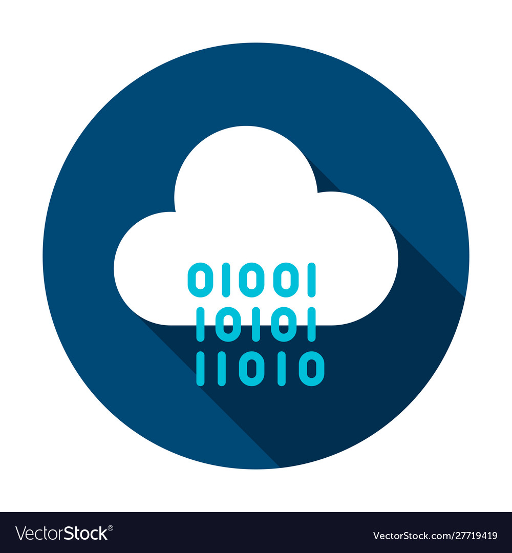 Cloud Computing Binärkreis-Symbol vector image Cloud Computing Binärkreis-Symbol