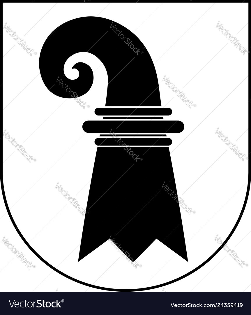 Sticker decal souvenir car coat of arms shield city flag switzerland basel