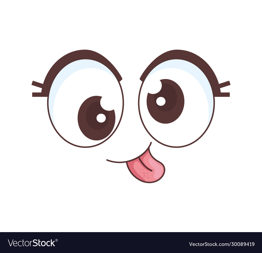 Funny crazy eyes isolated icon Royalty Free Vector Image