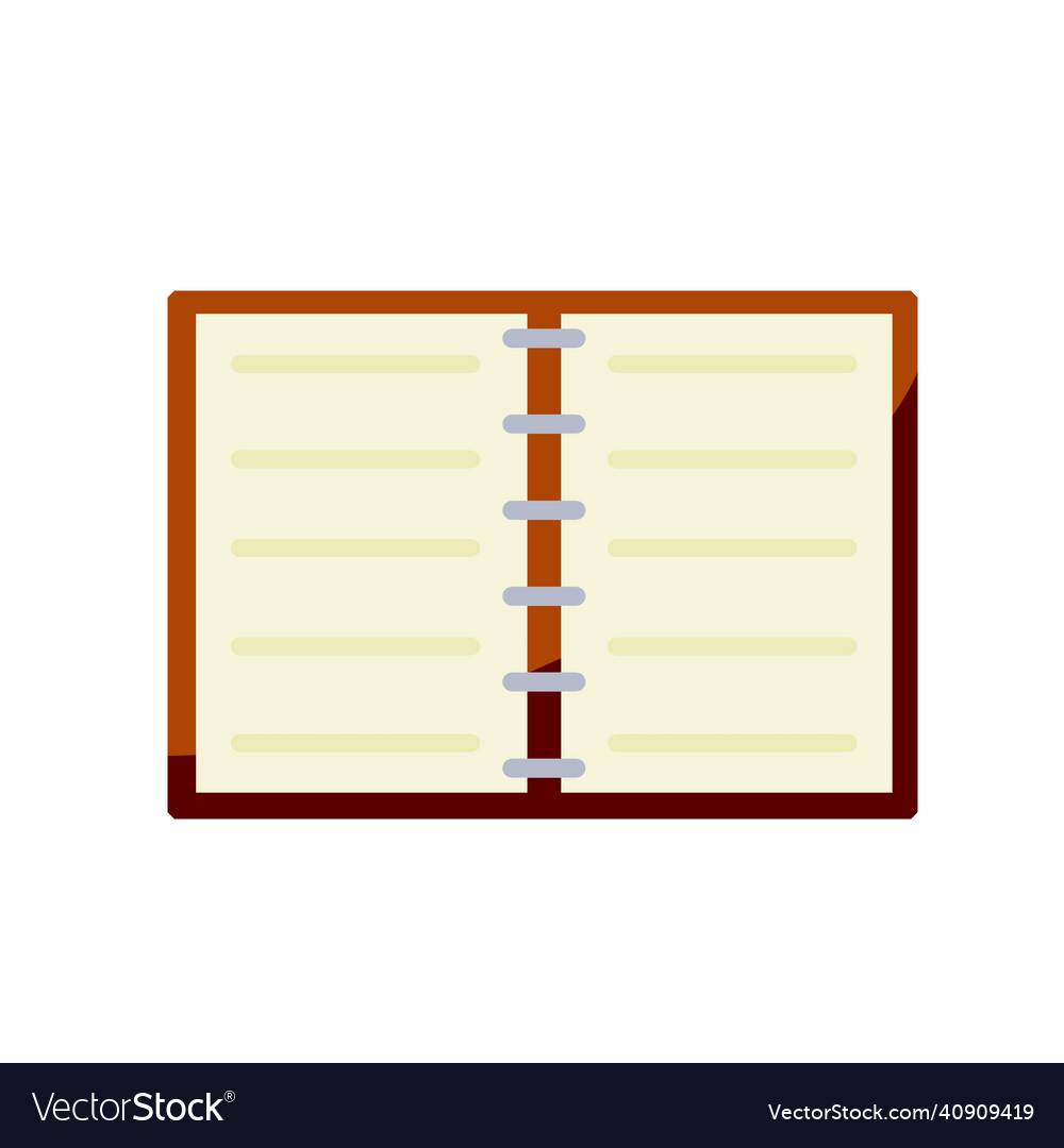Notepad open notebook for writing vector image Notepad open notebook for writing