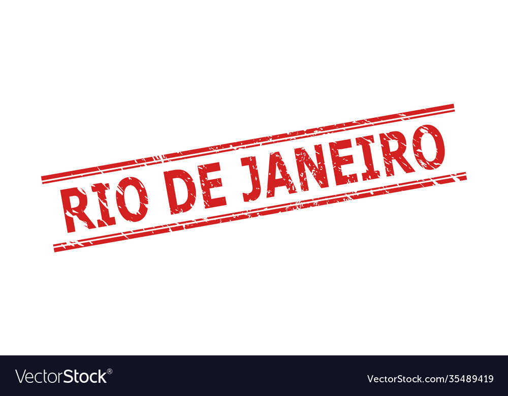 Rio de janeiro stamp with grunge texture