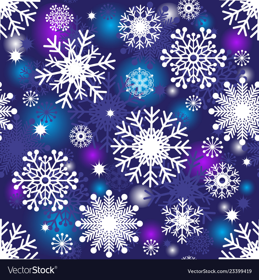 Set of gradient snowflakes isolated on black vector image Set of gradient snowflakes isolated on black