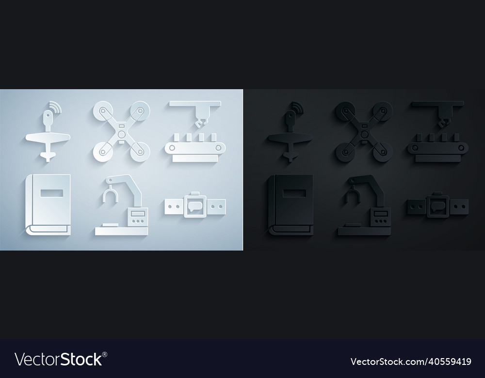 Set robotic robot arm hand factory