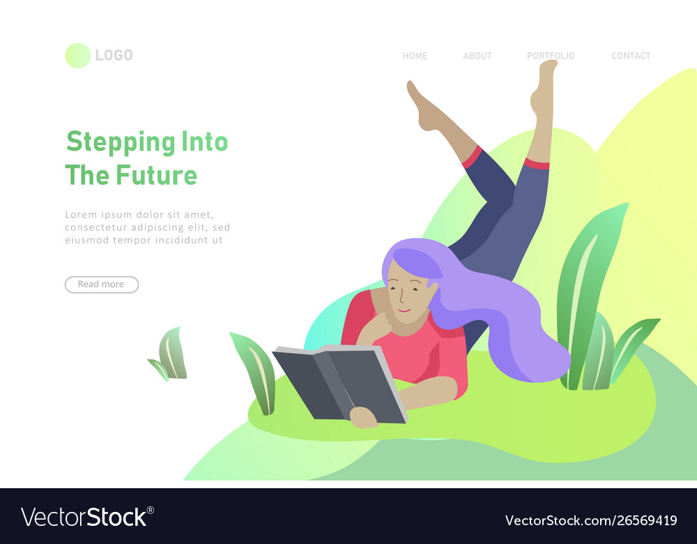 Set web page design templates with relaxed Vector Image Set web page design templates with relaxed