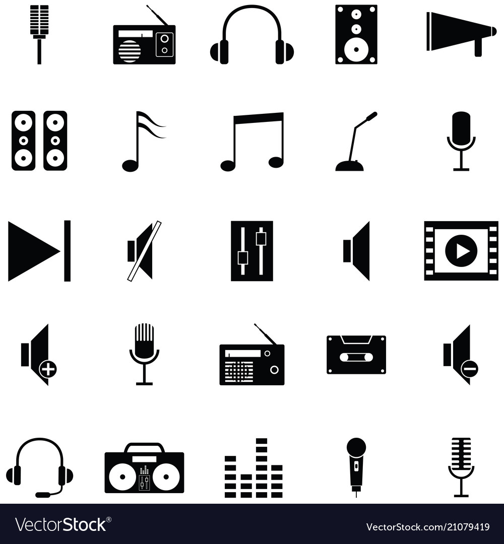 Sound icon set Royalty Free Vector Image - VectorStock