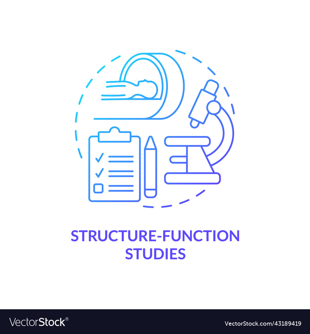 Structure function studies blue gradient concept vector image Structure function studies blue gradient concept