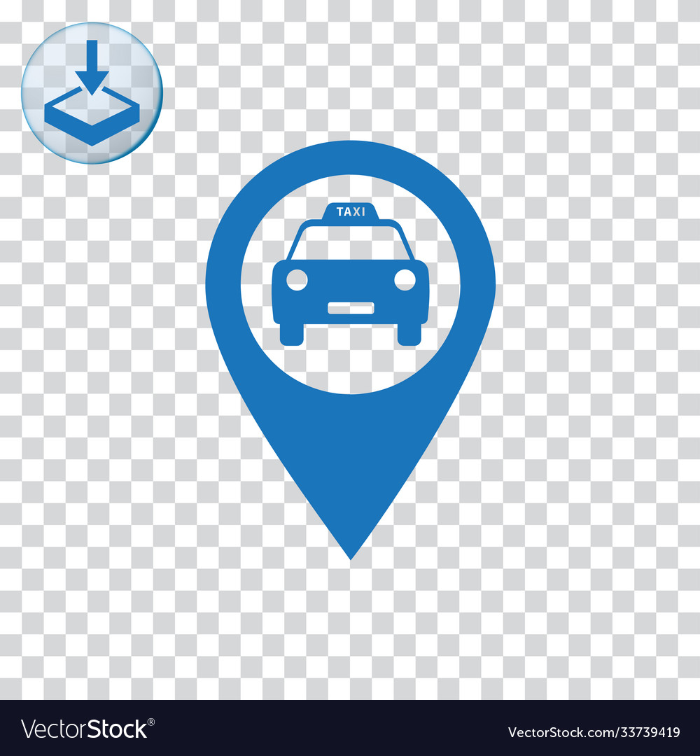 Taxi map pointer icon for web and mobile