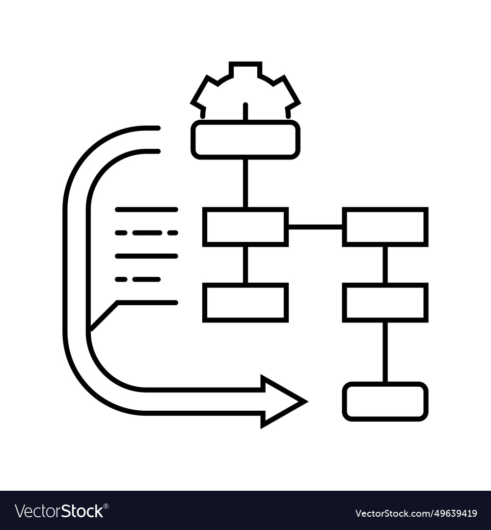 Uml diagrams analyst line icon