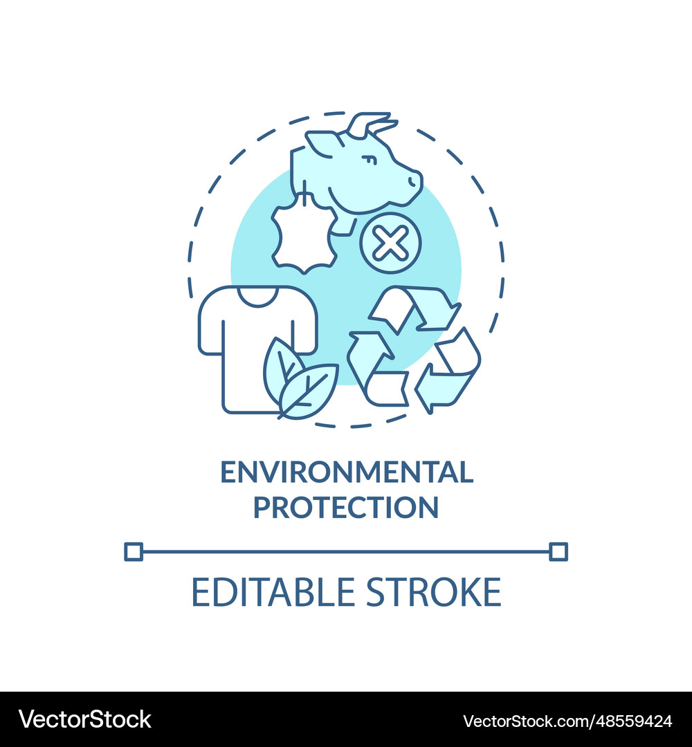 2d customizable line icon environmental Royalty Free Vector