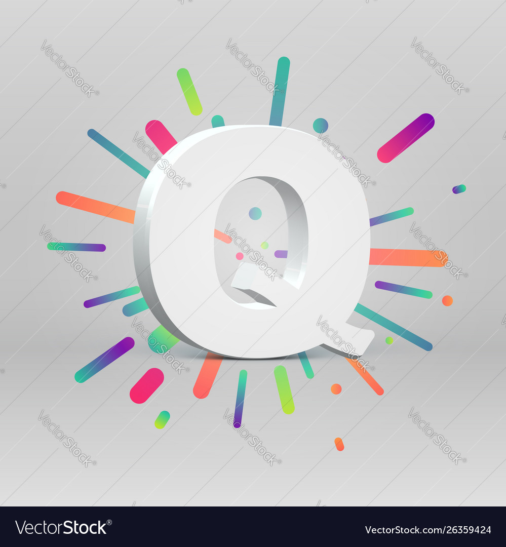 3d character from a fontset with colorful vector image 3d character from a fontset with colorful