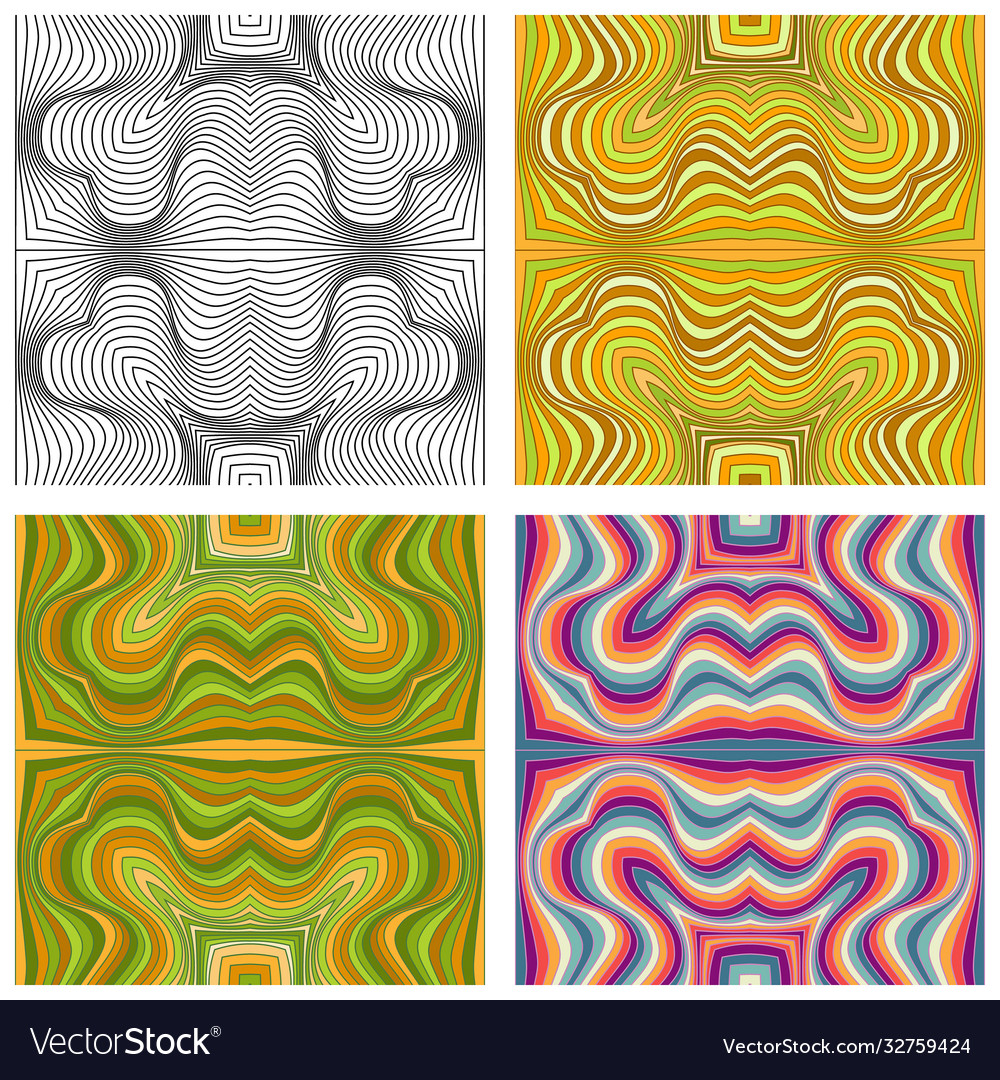 Abstract ornamental patterns set vector image Abstract ornamental patterns set