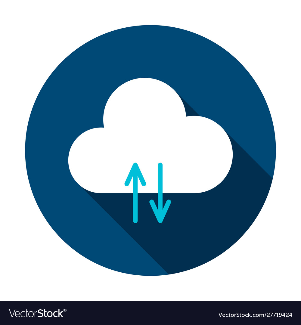 Cloud data circle icon