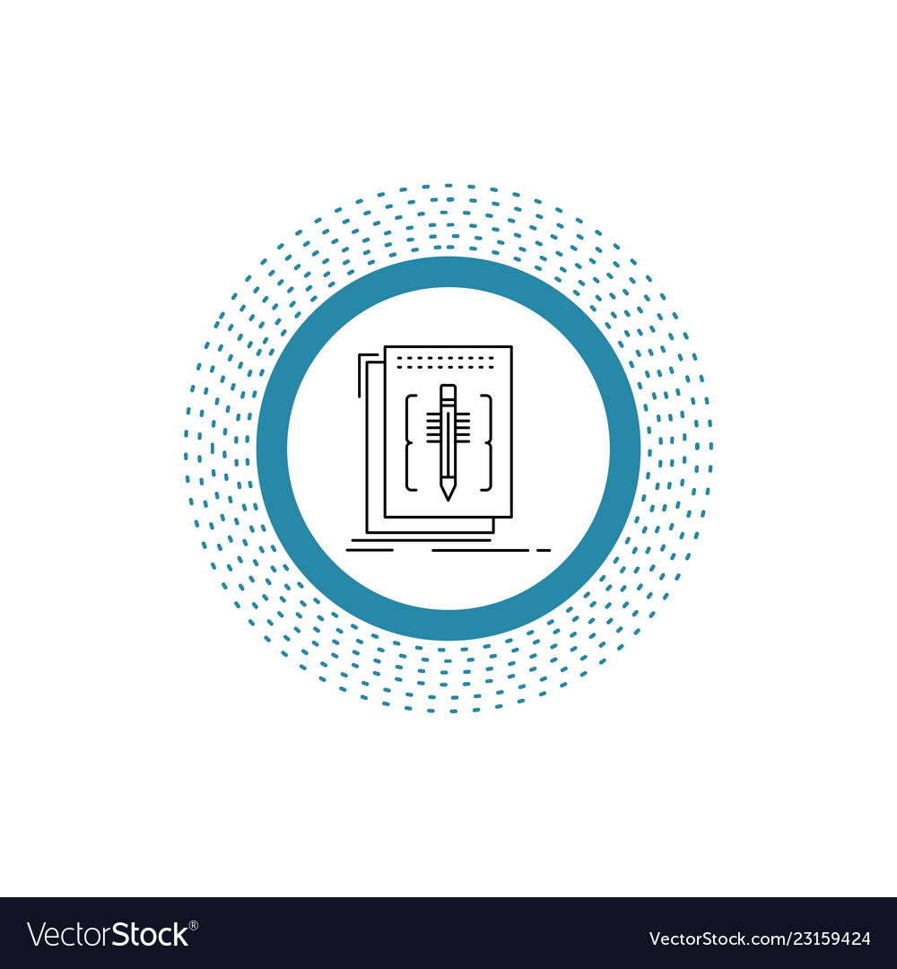 Code edit editor language program line icon vector image Code edit editor language program line icon