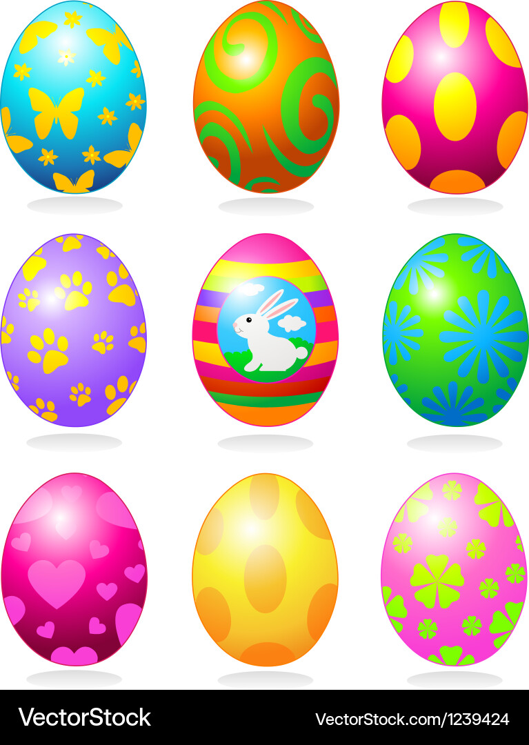 Easter eggs Royalty Free Vector Image - VectorStock