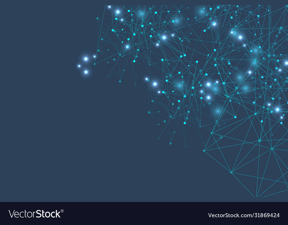 Geometric abstract background with connected line vector image Geometric abstract background with connected line