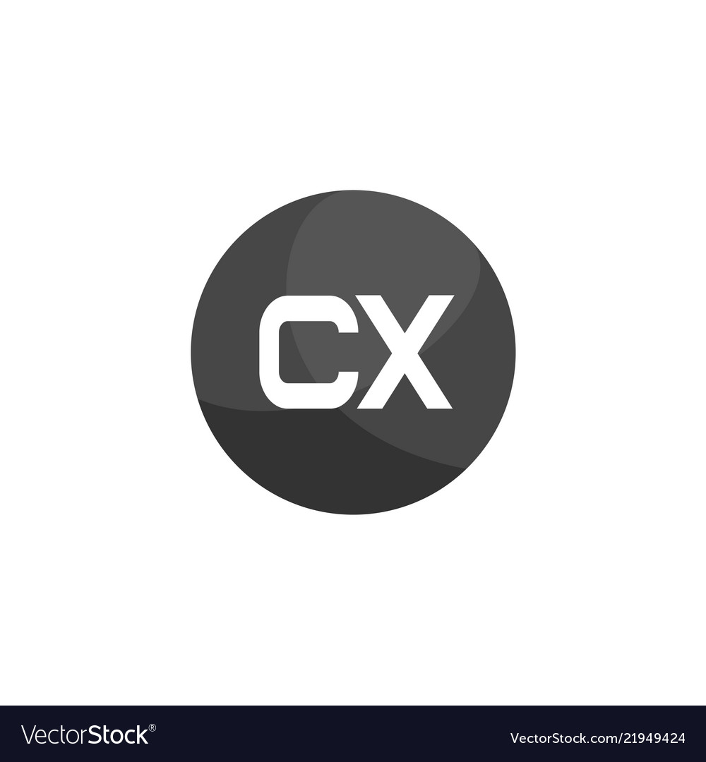 Initial letter cx logo template design