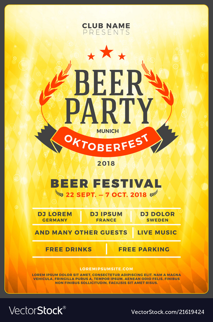 Oktoberfest beer festival celebration typography