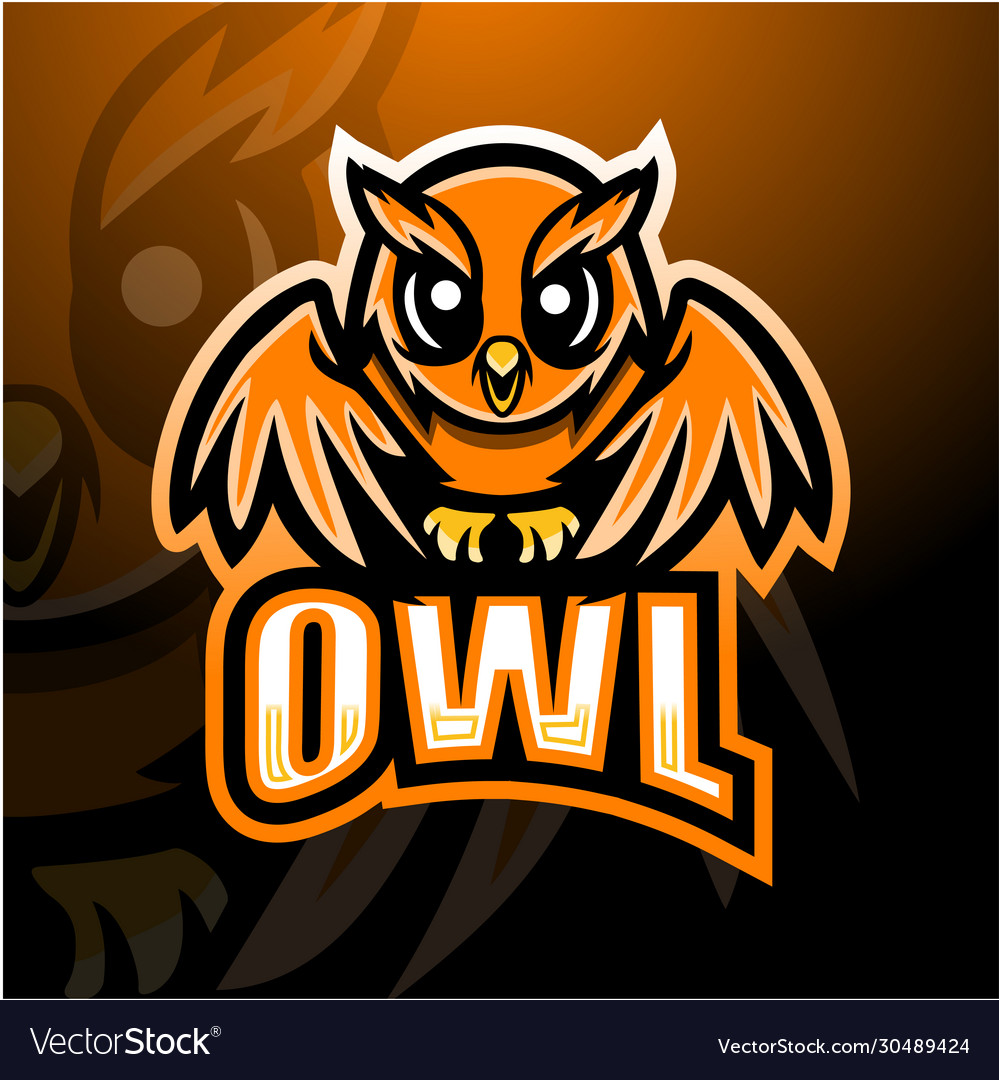 Owl Mascot Esport Logo Design Royalty Free Vector Image