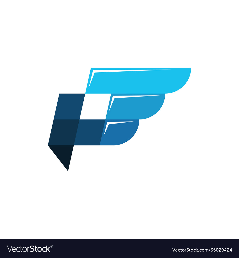 P initial logo design simple minimalist