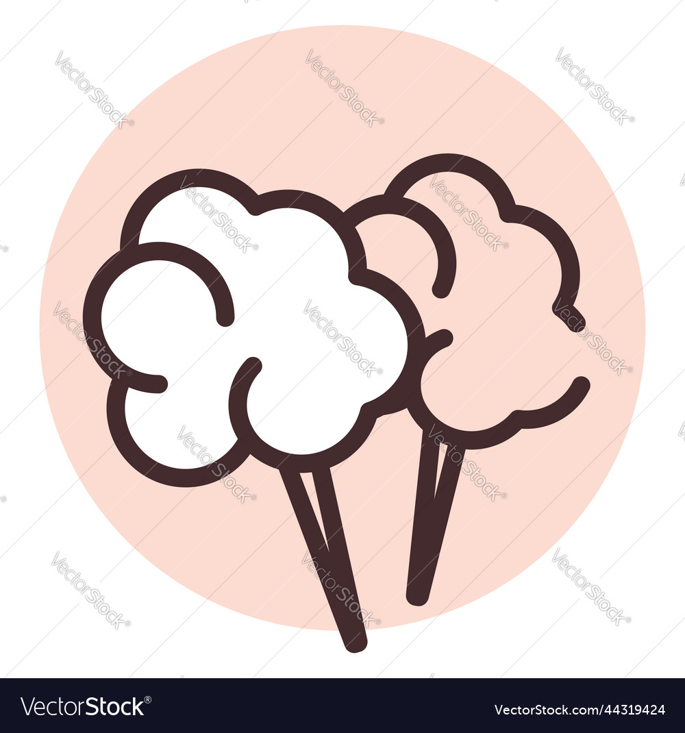 Park cotton candy on white background