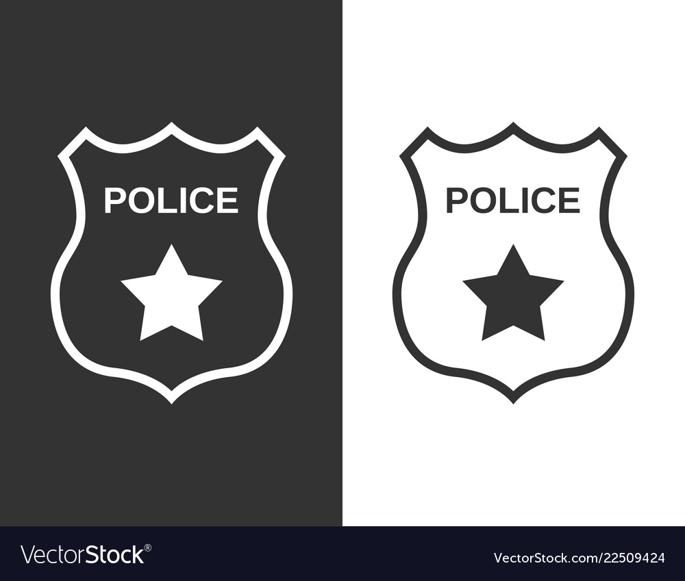 Police Badge Set – Flat Style