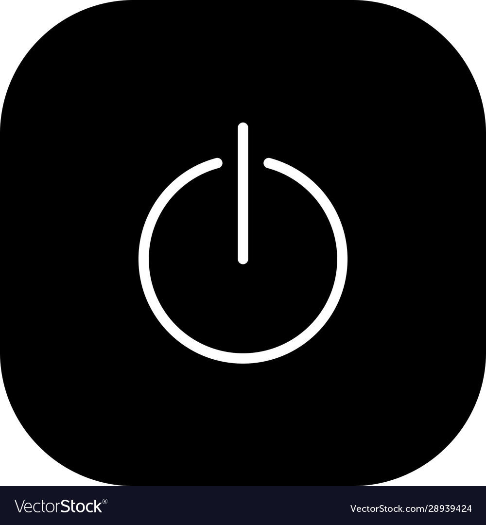 Power off button icon with white background Vector Image