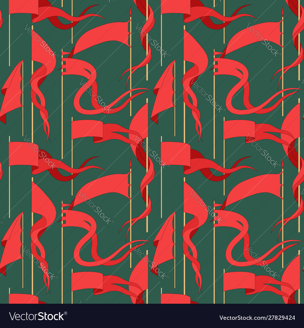 Red Flag Seamless Pattern