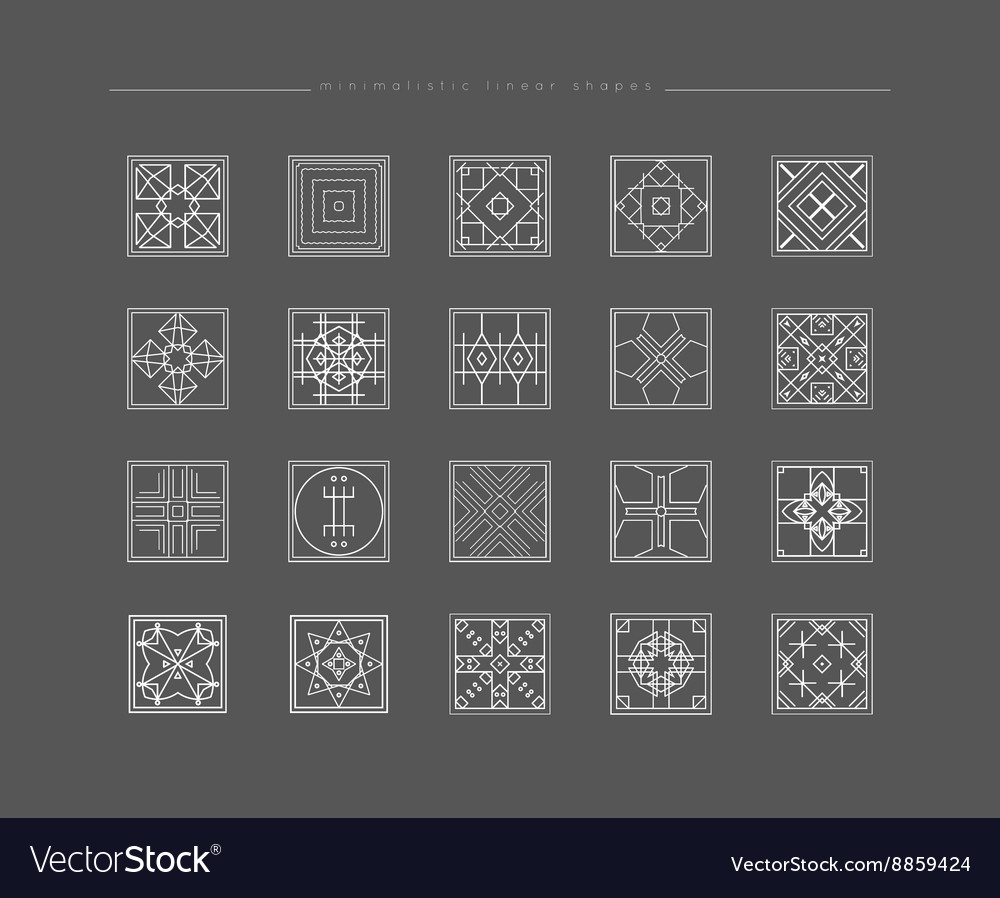 Set of minimal geometric shapes