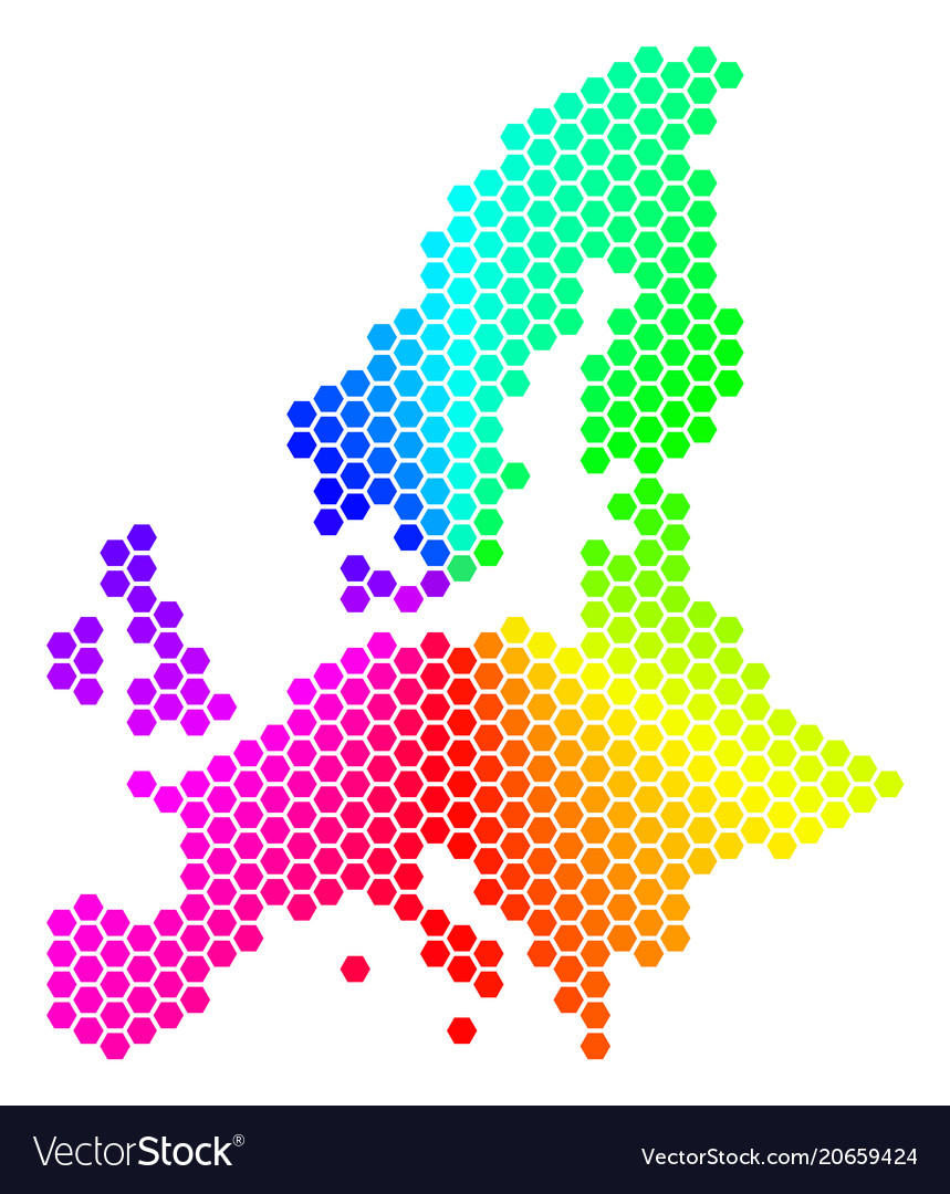 Spectrum hexagon European Union map