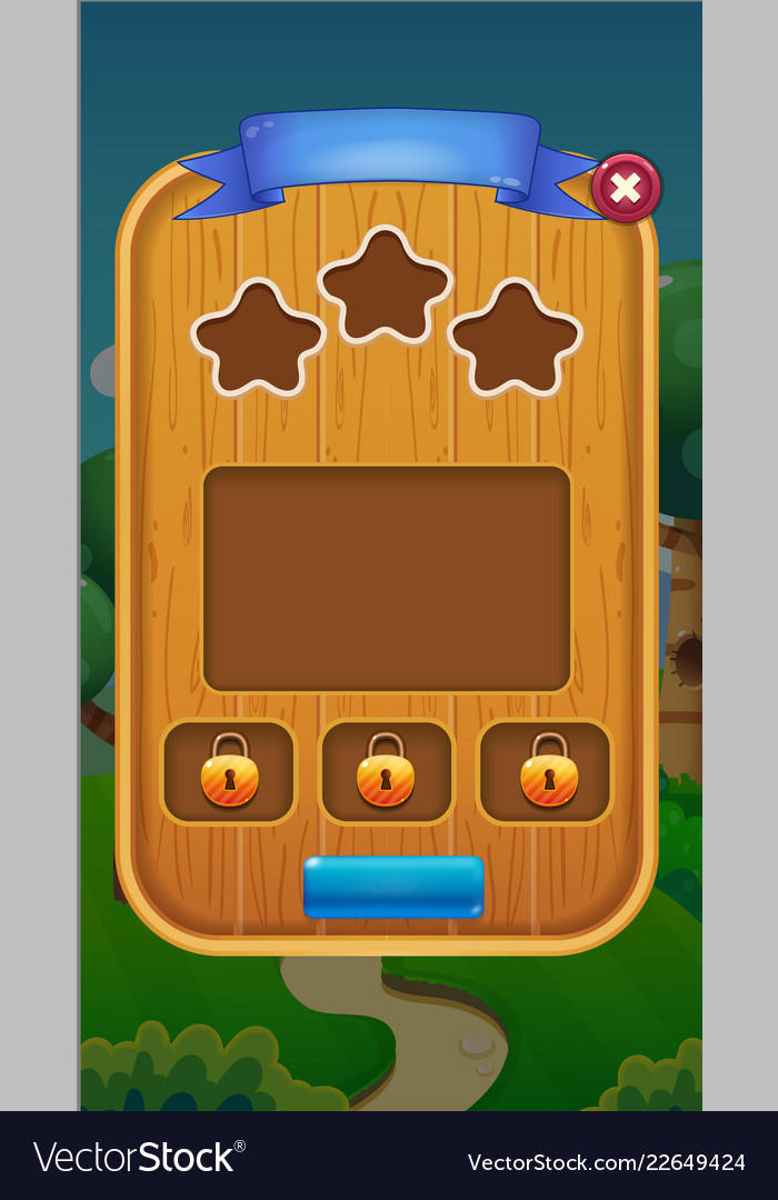 Ui Spiel Benutzeroberfläche Panel für mobile Popup vector image Ui Spiel Benutzeroberfläche Panel für mobile Popup