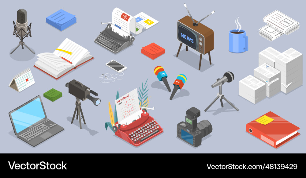 3d isometric flat conceptual Royalty Free Vector Image