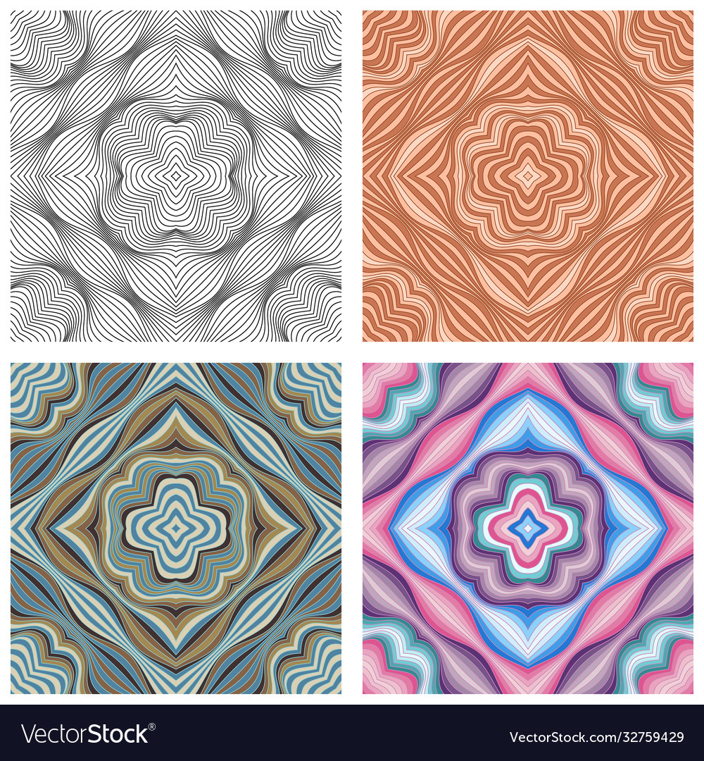 Abstract ornamental patterns set vector image Abstract ornamental patterns set