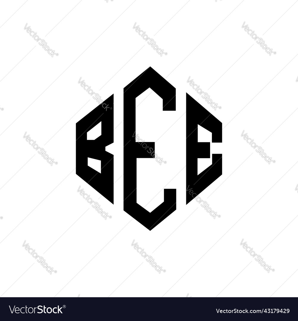 Bienen Buchstaben Logo Design mit Polygon Form