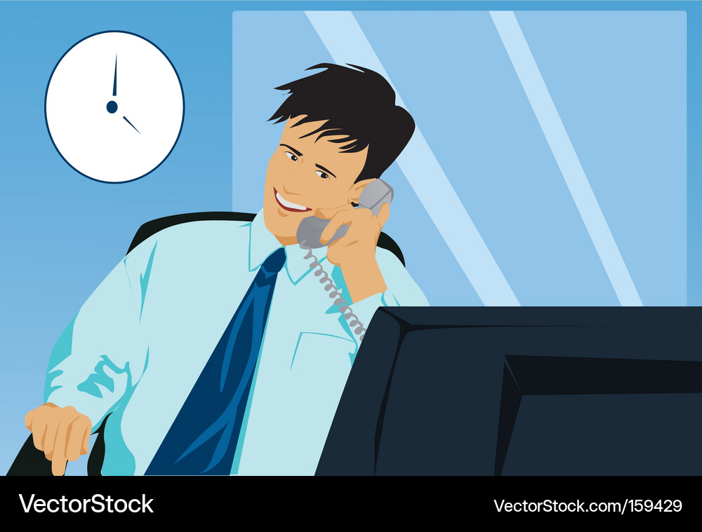 Business call Royalty Free Vector Image - VectorStock